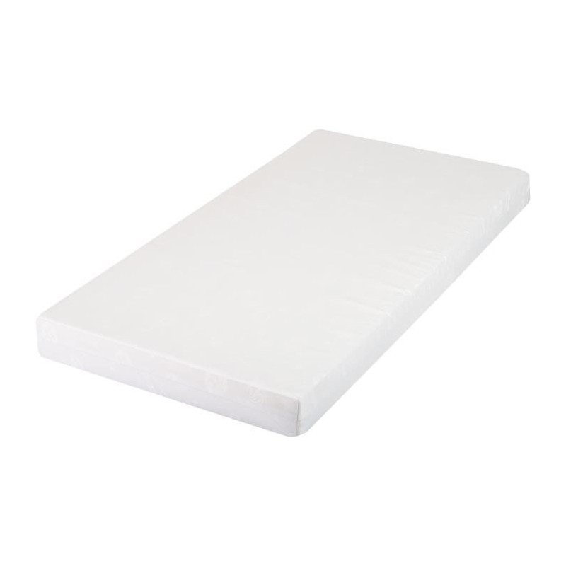 DOMIVA Matelas bébé Droit - Polybambou - Déhoussable, Lavable - Blanc - 100 x 50 cm