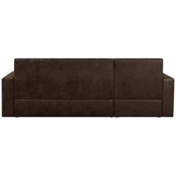 Canapé d'angle réversible convertible 3 places - Tissu marron vieilli - Contemporain - L 235 x P 85 - 153 cm - ROMAN