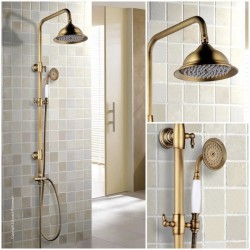 ROUSSEAU Colonne de douche sans robinet Retro vieux bronze