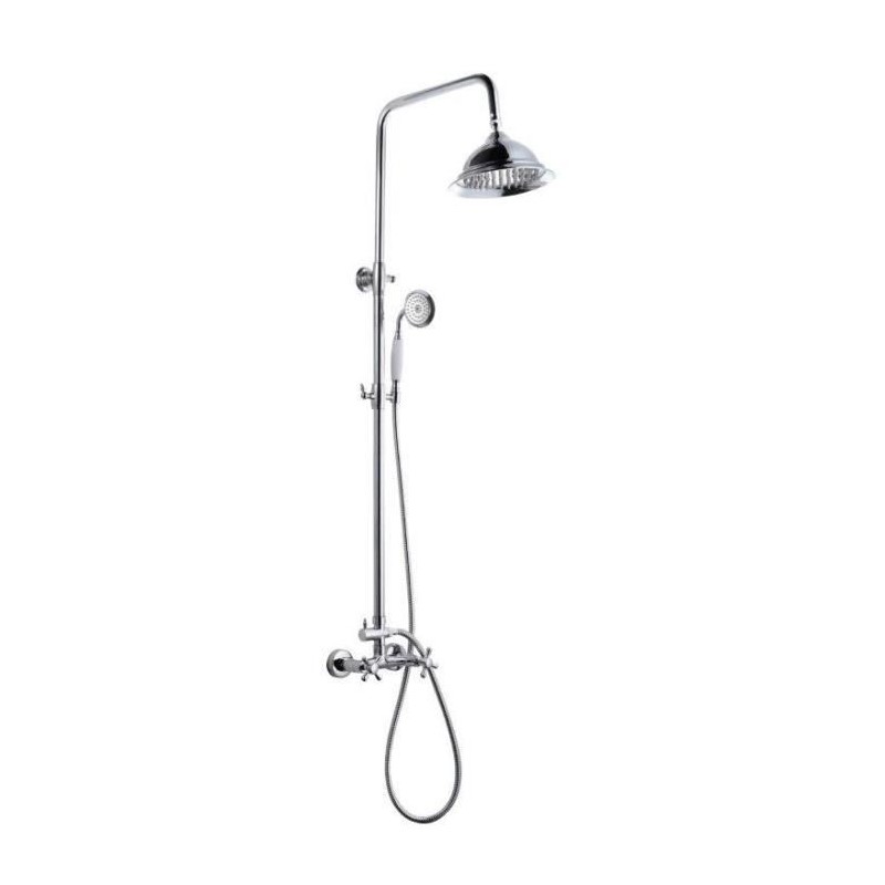 ROUSSEAU Colonne de douche avec robinet mélangeur Retro - Chrome