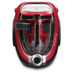 ROWENTA RO7649EA Aspirateur sans sac Silence Force Cyclonic Parquet - 2,5 L- 65 dB Silencieux - Rouge et gris