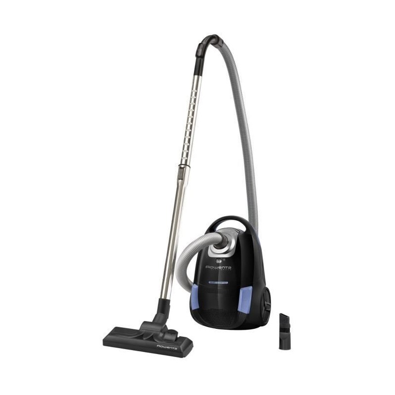 ROWENTA YY5019FE Aspirateur avec sac, Compact, Léger, Maniable, Idéal pour les petites surfaces d'habitation, City Space, Noir