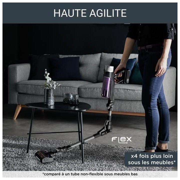 ROWENTA X-FORCE FLEX 9.60 ALLERGY RH2038WO Aspirateur Balai sans fil,