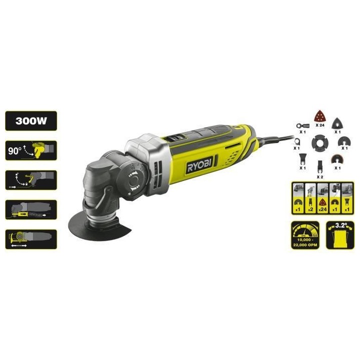 Outil multifonctions RYOBI avec sac de transport 300W RMT300-SA