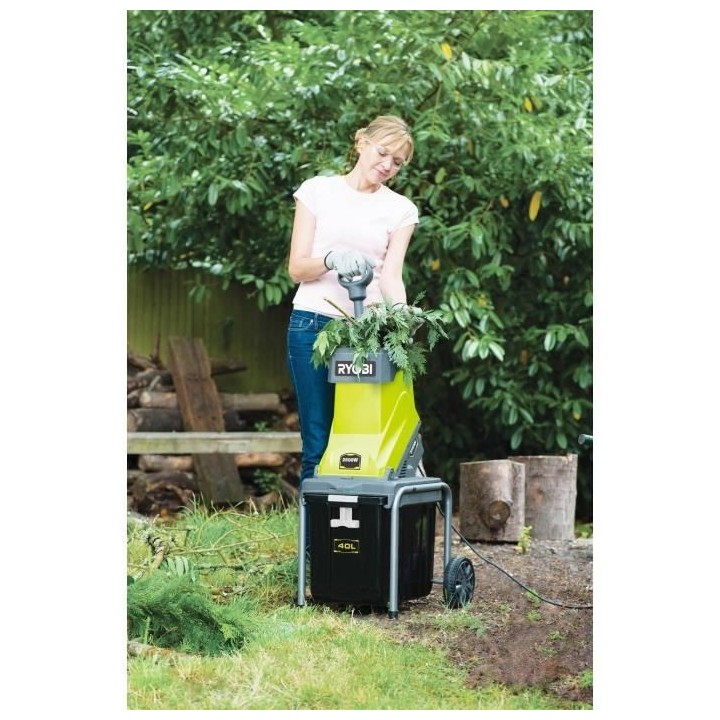 Broyeur de végétaux électrique 2500W RYOBI RSH2545B - Porte-couteau