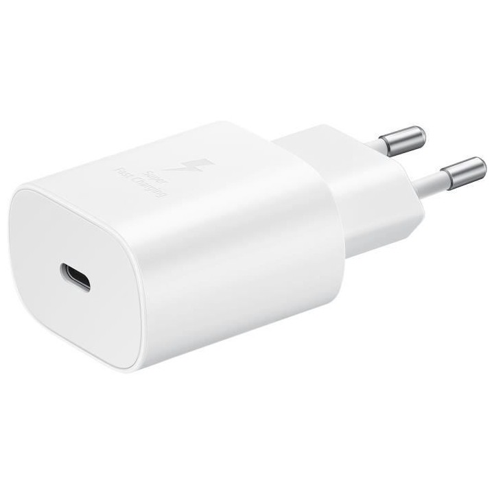 Chargeur secteur RAPIDE - 25W - SAMSUNG - Port USB Type C (sans câble