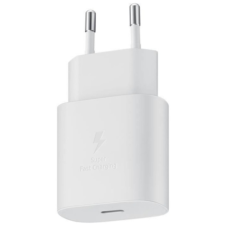 Chargeur secteur RAPIDE - 25W - SAMSUNG - Port USB Type C (sans câble