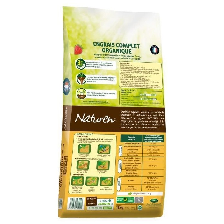 NATUREN Engrais Complet Organique - 15kg