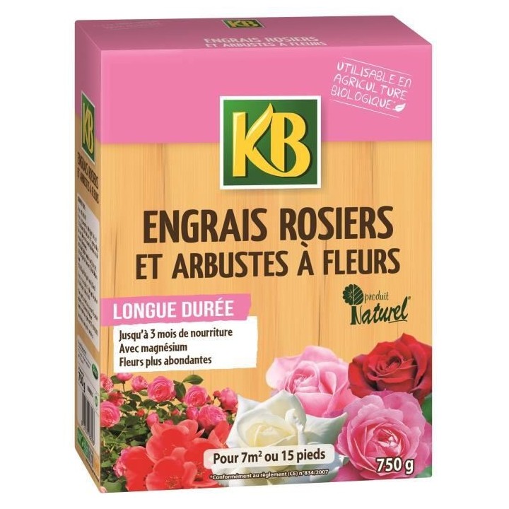 KB Engrais Rosiers et arbustes a fleurs Bio - 750 g
