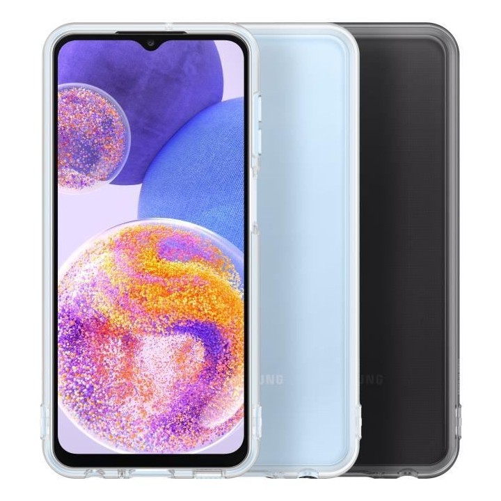 Coque Samsung G A23 5G souple Ultra fine Transparente Noire Samsung