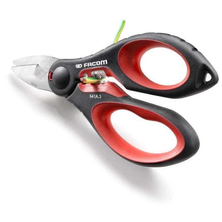 Ciseaux Electricien FACOM - 841A.3PB - Coupe puissante et précise