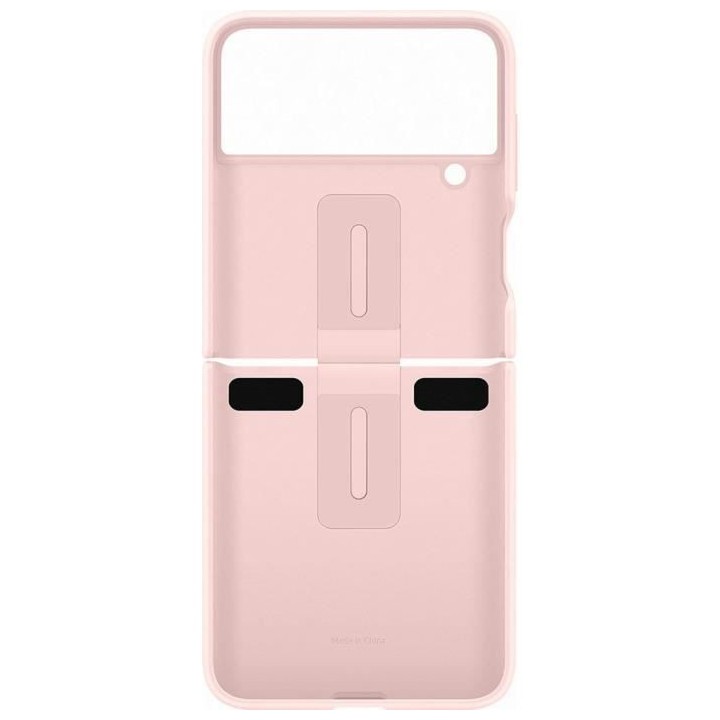 Coque Silicone avec Anneau SAMSUNG Galaxy Z Flip4 Rose