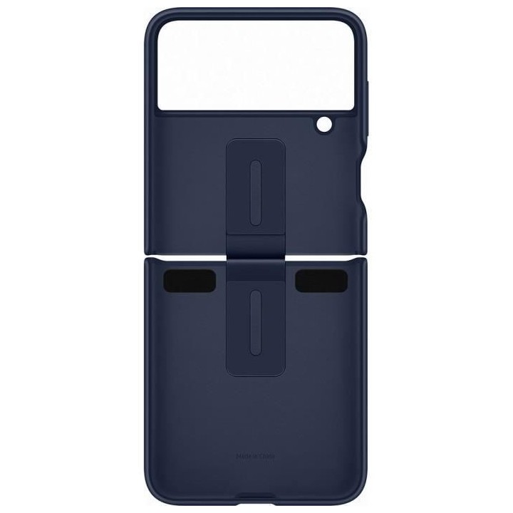 Coque Silicone avec Anneau SAMSUNG Galaxy Z Flip4 bleu marine