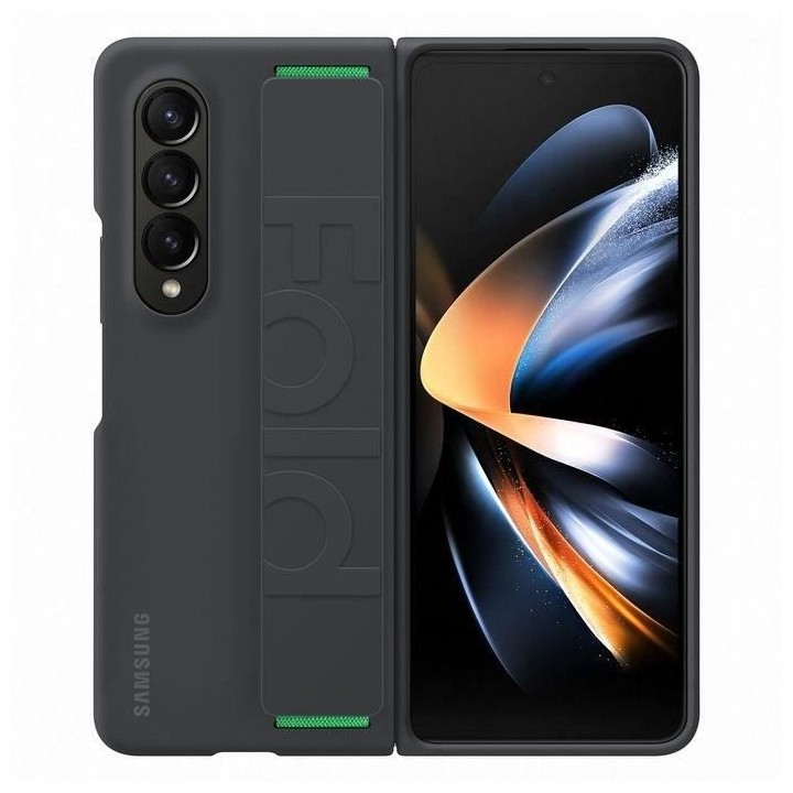 Coque silicone avec laniere SAMSUNG Galaxy Z Fold4 Noir