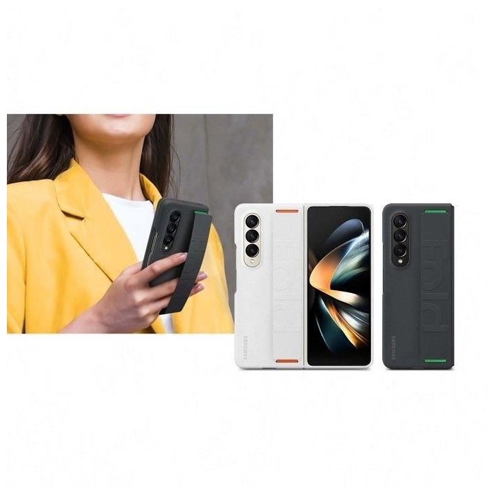 Coque silicone avec laniere SAMSUNG Galaxy Z Fold4 Noir