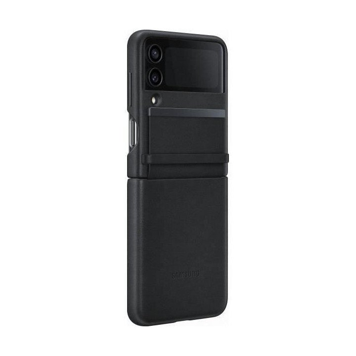 Coque en cuir SAMSUNG Galaxy Z Flip4 Noir