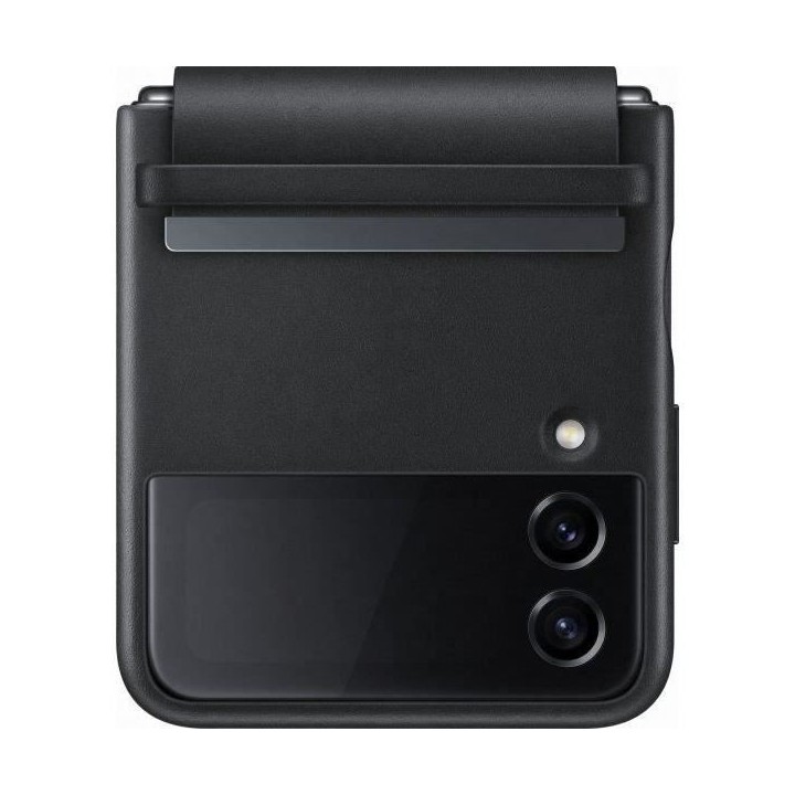 Coque en cuir SAMSUNG Galaxy Z Flip4 Noir