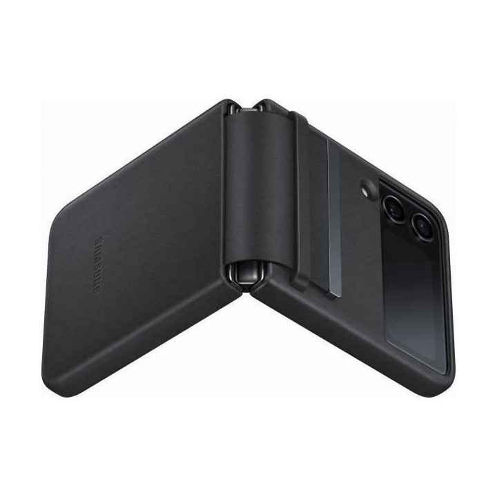 Coque en cuir SAMSUNG Galaxy Z Flip4 Noir