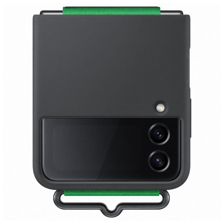 Coque silicone avec laniere SAMSUNG Galaxy Z Flip4 noir