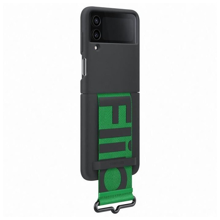 Coque silicone avec laniere SAMSUNG Galaxy Z Flip4 noir