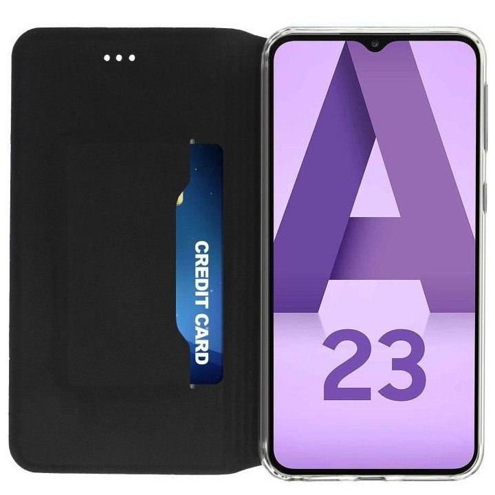 Coque Flip Wallet 'Designed for Samsung' Galaxy A23 5G Noir