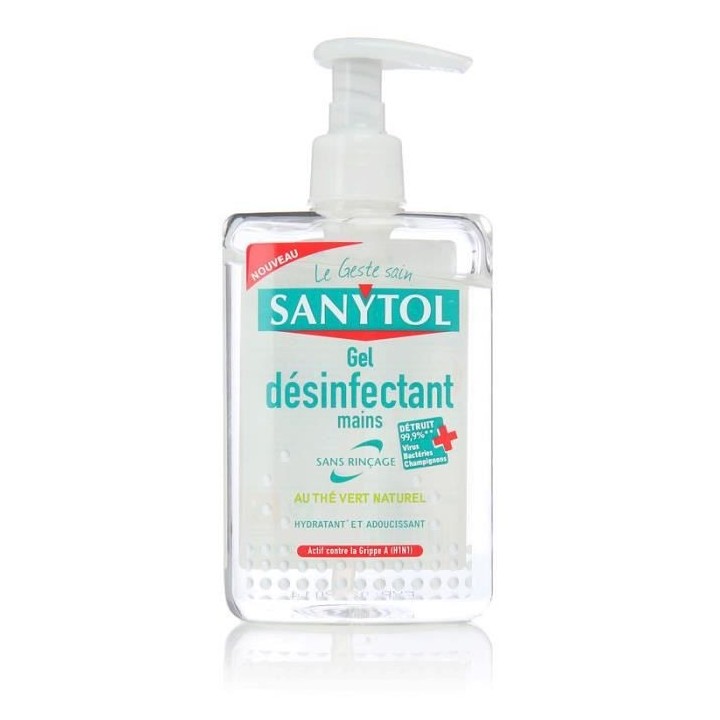 SANYTOL Flacon pompe gel désinfectant antispetique et antibactérien
