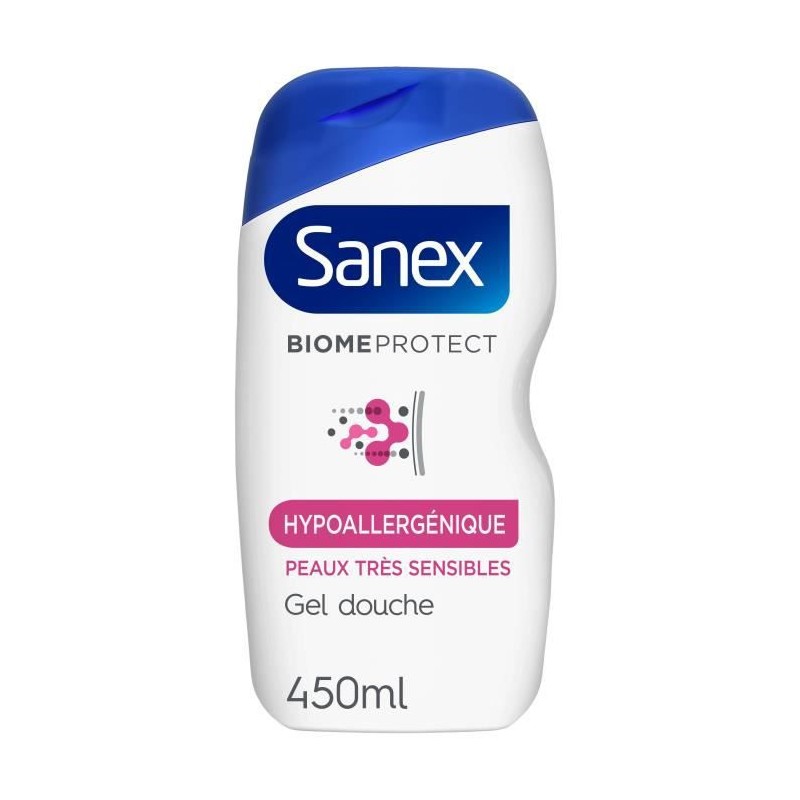 SANEX Gel douche BiomeProtect Dermo Hypoallergénique - 450 ml