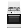 Cuisiniere Gaz + éléctrique SCHNEIDER - SCG631CW - 4 feux - 89 CM - Blanc