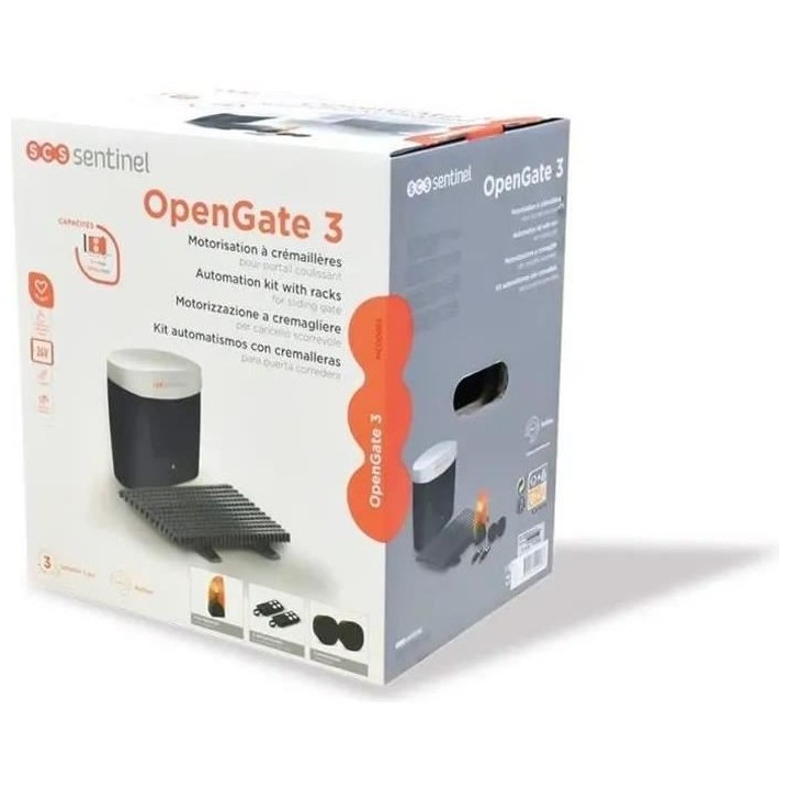 Motorisation pour portail coulissant - SCS SENTINEL OpenGate 3 - 24 Vo