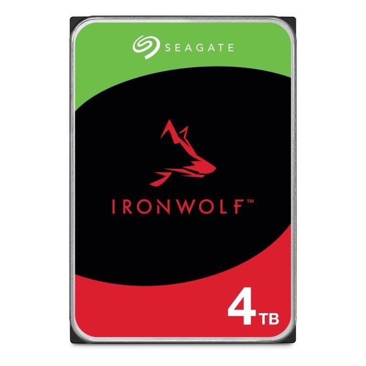 SEAGATE - Disque dur Interne - NAS IronWolf - 4To - 3.5 - 5400 tr/min