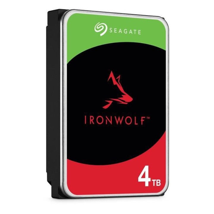 SEAGATE - Disque dur Interne - NAS IronWolf - 4To - 3.5 - 5400 tr/min