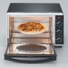 Mini Four chaleur SEVERIN TO2058 tournante 42 L, pierre a pizza et tournebroche, Four posable 1 800 W, Minuteur 120 min, Noir/In