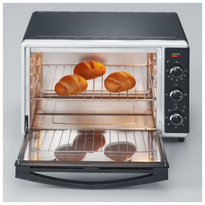 Mini Four chaleur SEVERIN TO2058 tournante 42 L, pierre a pizza et tou