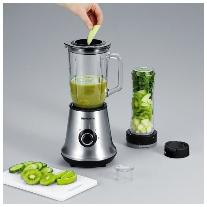 SEVERIN SM3737 Blender classique avec extracteur de nutriments Mix&Go