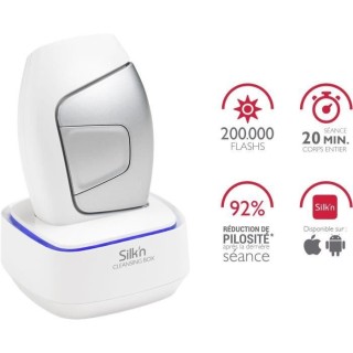 Epilateur lumiere pulsée SIlk'n Glide - 200.000 flahs - corps et visa
