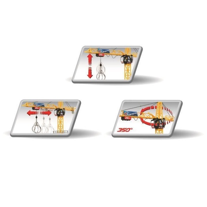 Grue géante filoguidée 120cm jaune - Univers miniatures - Travaux pu