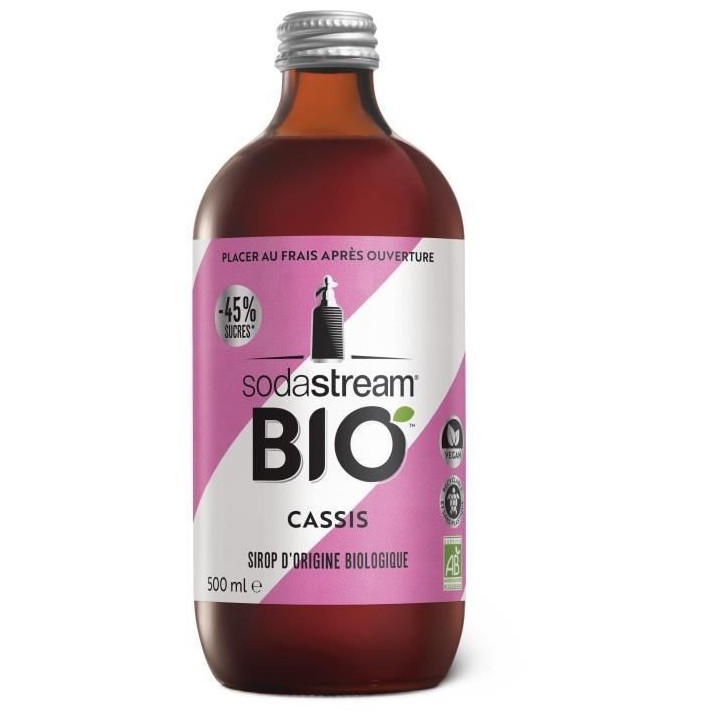 Sirop Sodastream Bio Cassis noir 500ml