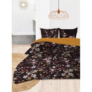 SOLEIL D'OCRE Parure housse de couette en coton 57 Fils/cm² Flowers -