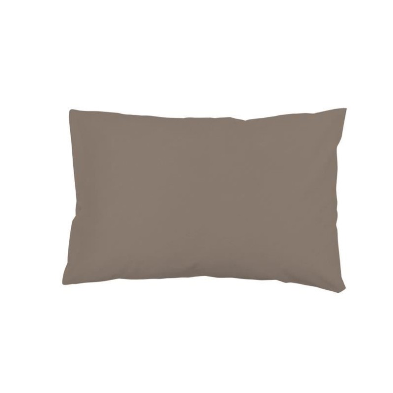 SOLEIL d'OCRE Lot de 2 Taies d'oreiller 100% Coton 50x75 cm Taupe