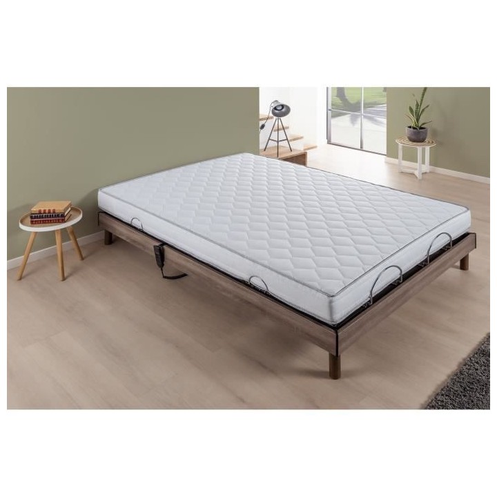 DEKO DREAM Ensemble matelas+sommier relaxation électrique COMFORT Sam