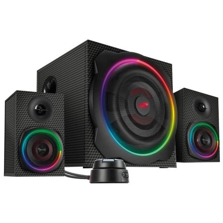 SPEED LINK Enceintes 2.1 Gravity Carbon RGB
