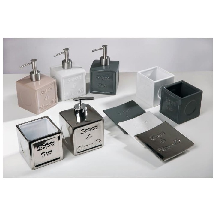 SAVON DE MARSEILLE Porte savon - 1,5x11,5x11,52cm - Gris