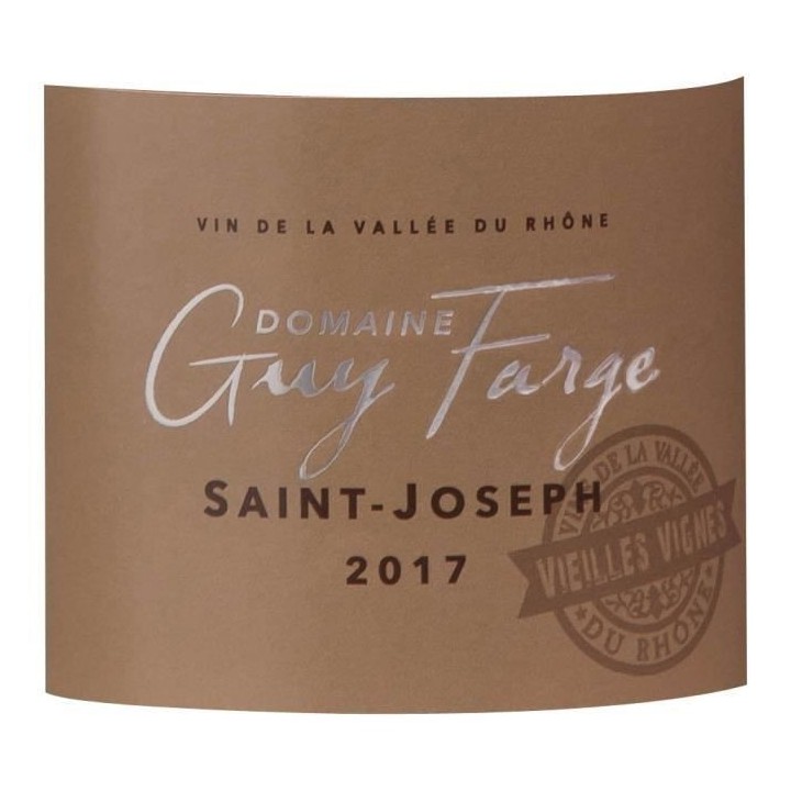 Domaine Guy Farge 2017 Saint-Joseph Vieilles Vignes - Vin rouge de la