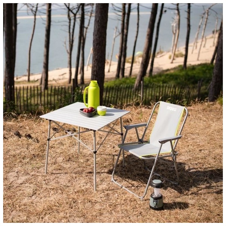 SURPASS - Fauteuil de camping - Piccolo gris et vert