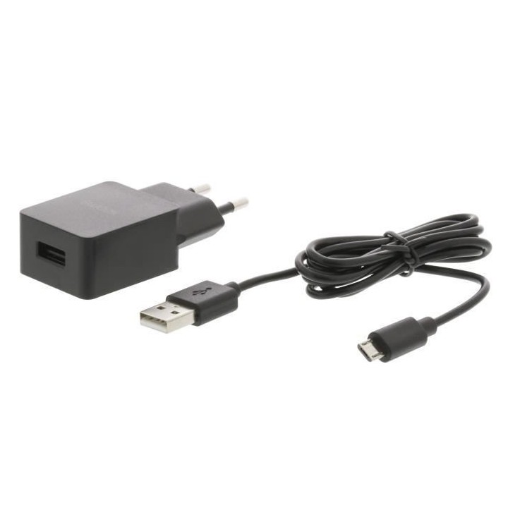 SWEEX Chargeur mural + câble micro USB - 2,1 A - Noir