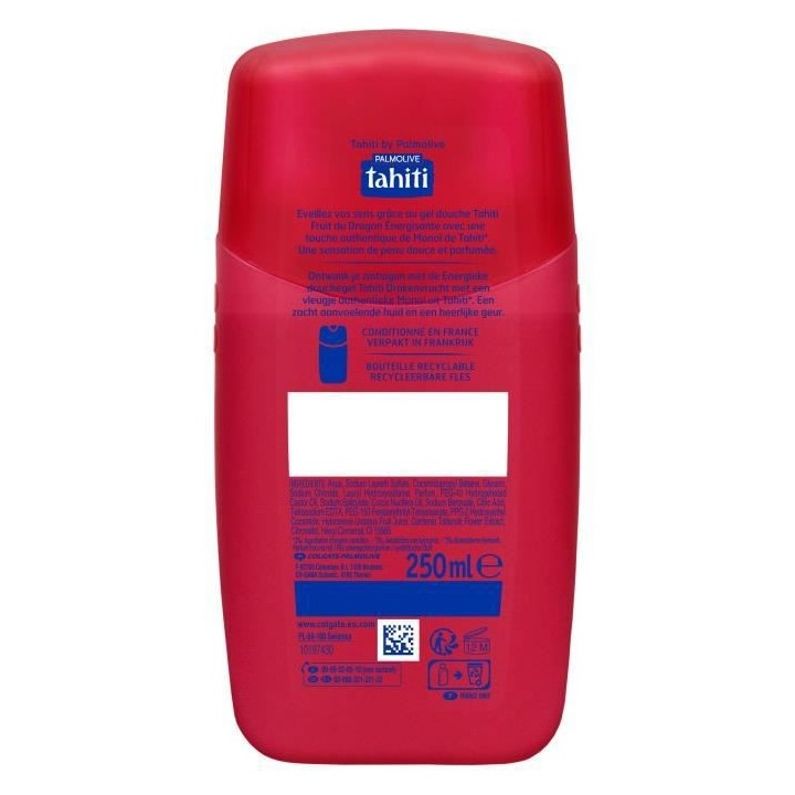 TAHITI - Gel douche au monoi 100% naturel - Fruit du dragon Energisant