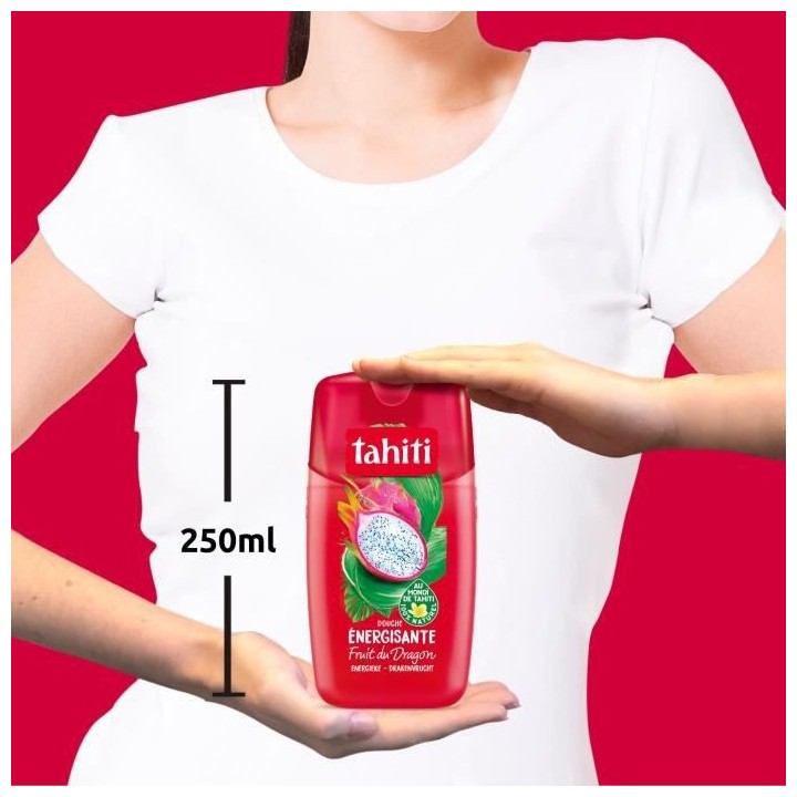 TAHITI - Gel douche au monoi 100% naturel - Fruit du dragon Energisant
