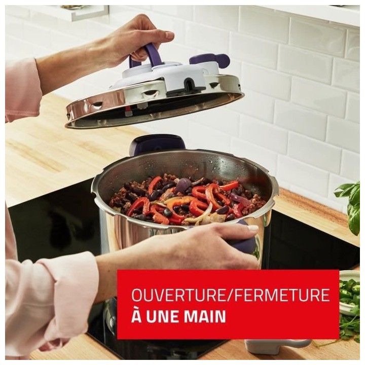 SEB P4624800 Autocuiseur Cocotte-minute CLIPSO MINUT PERFECT - 7,5L -