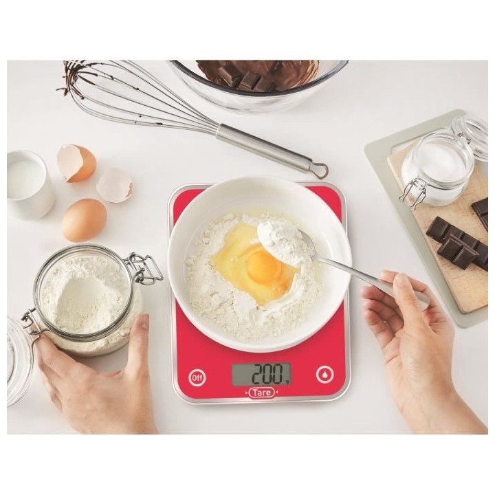 TEFAL Balance culinaire Optiss - BC5003V1 - Framboise