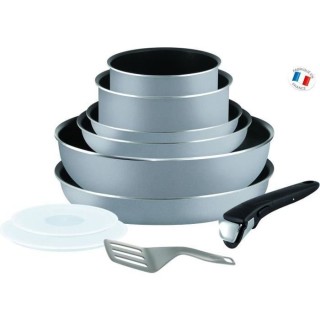 TEFAL L21496AZ Ingenio Essential Batterie de cuisine 10 pieces, 3 poel